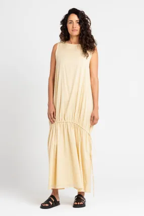 Angy Gathered Maxi Dress Italian Straw