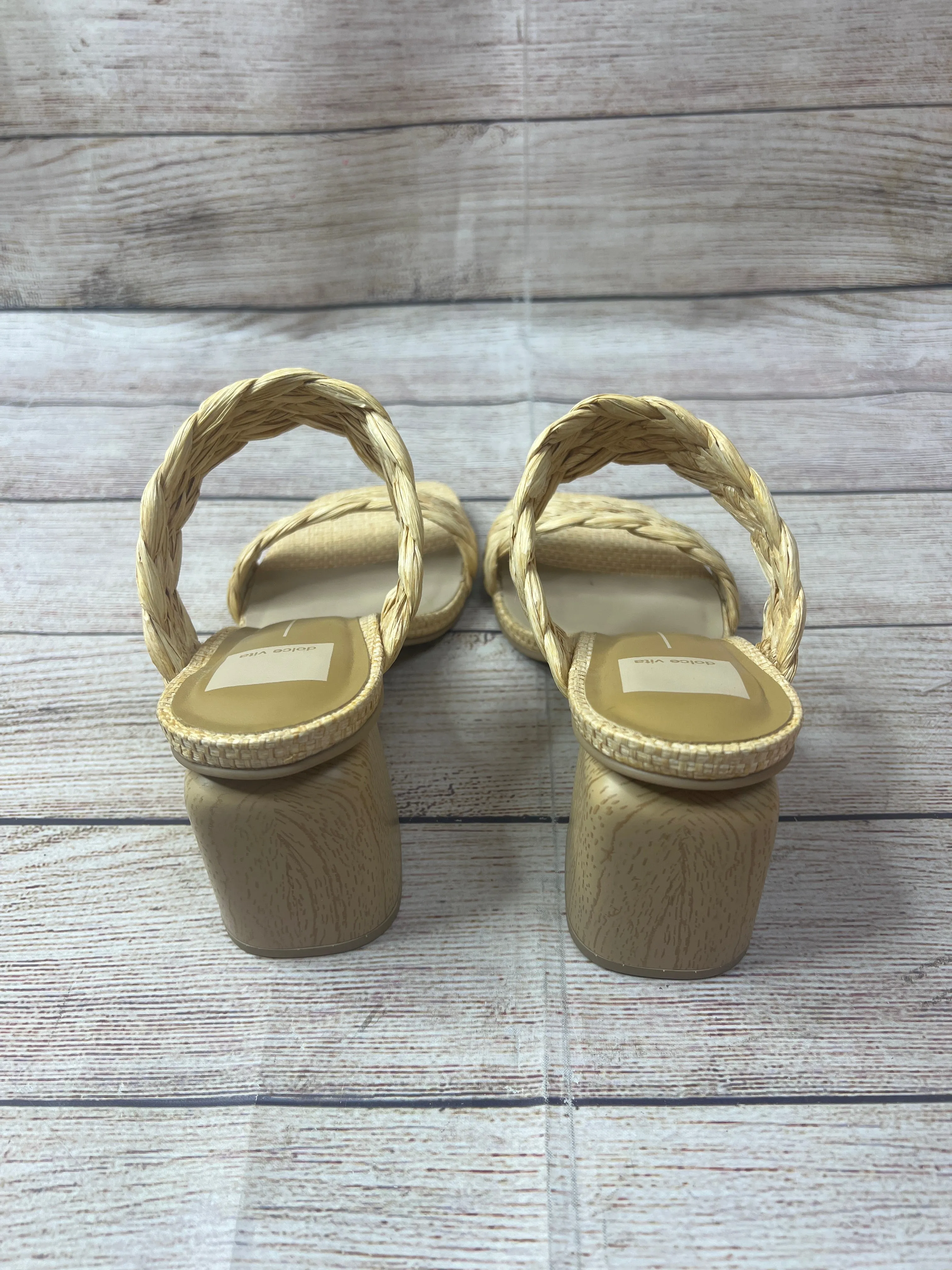 Beige Sandals Heels Block Dolce Vita, Size 8