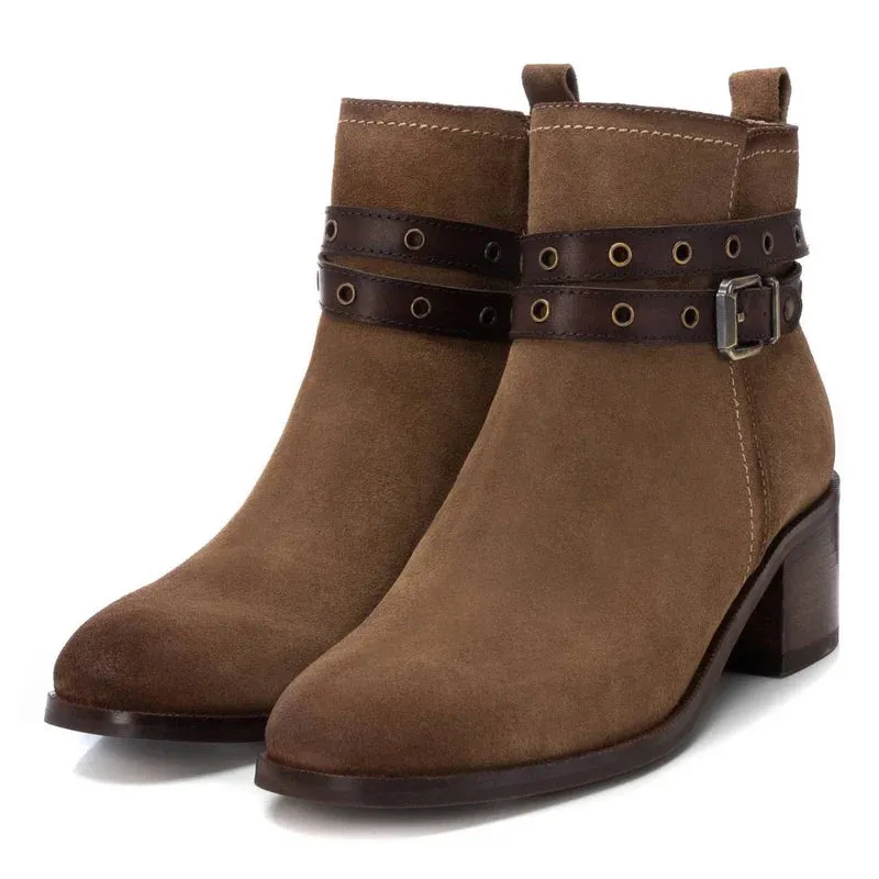 Carmela Suede Ankle Boot Taupe