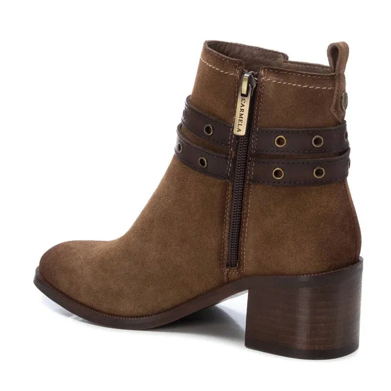 Carmela Suede Ankle Boot Taupe