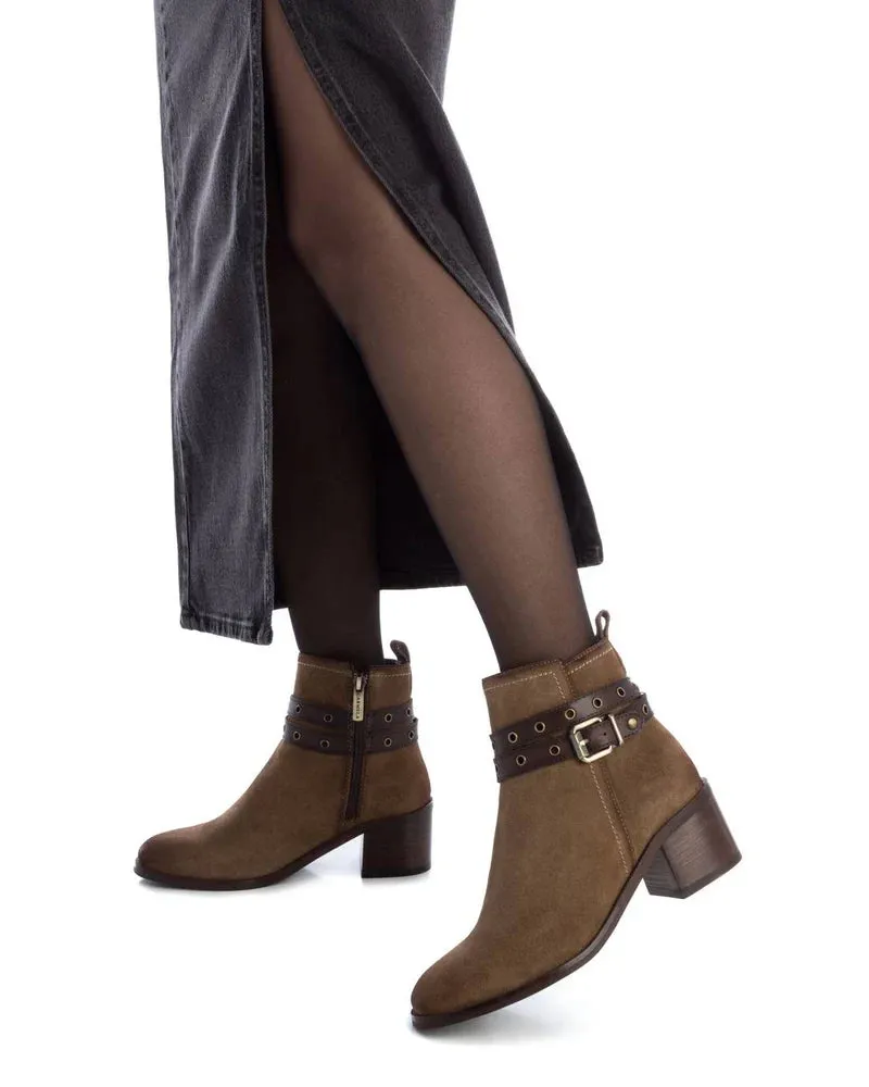 Carmela Suede Ankle Boot Taupe