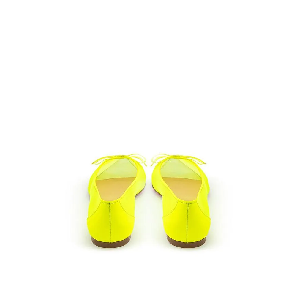 Christian Louboutin Sunshine Yellow Mesh Flat Elegance