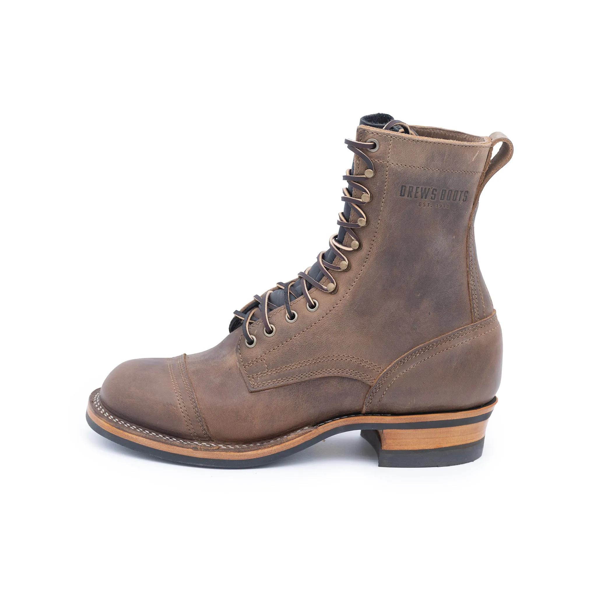 DREW'S 8-INCH WORK BOOT TOE CAP - ROWDY SMOOTH