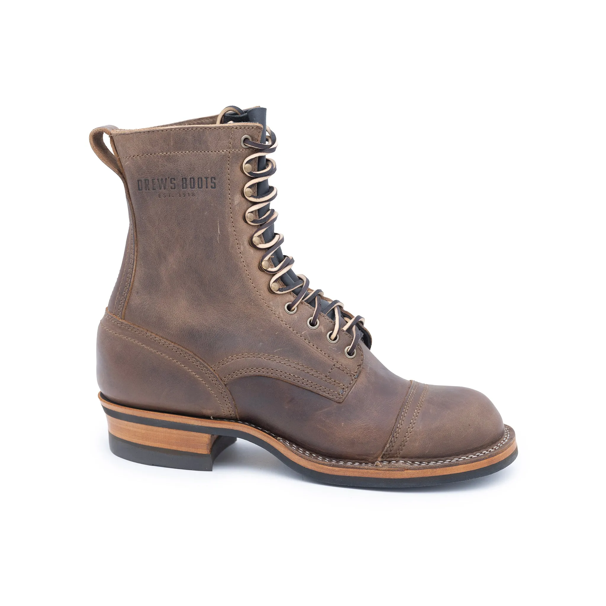 DREW'S 8-INCH WORK BOOT TOE CAP - ROWDY SMOOTH