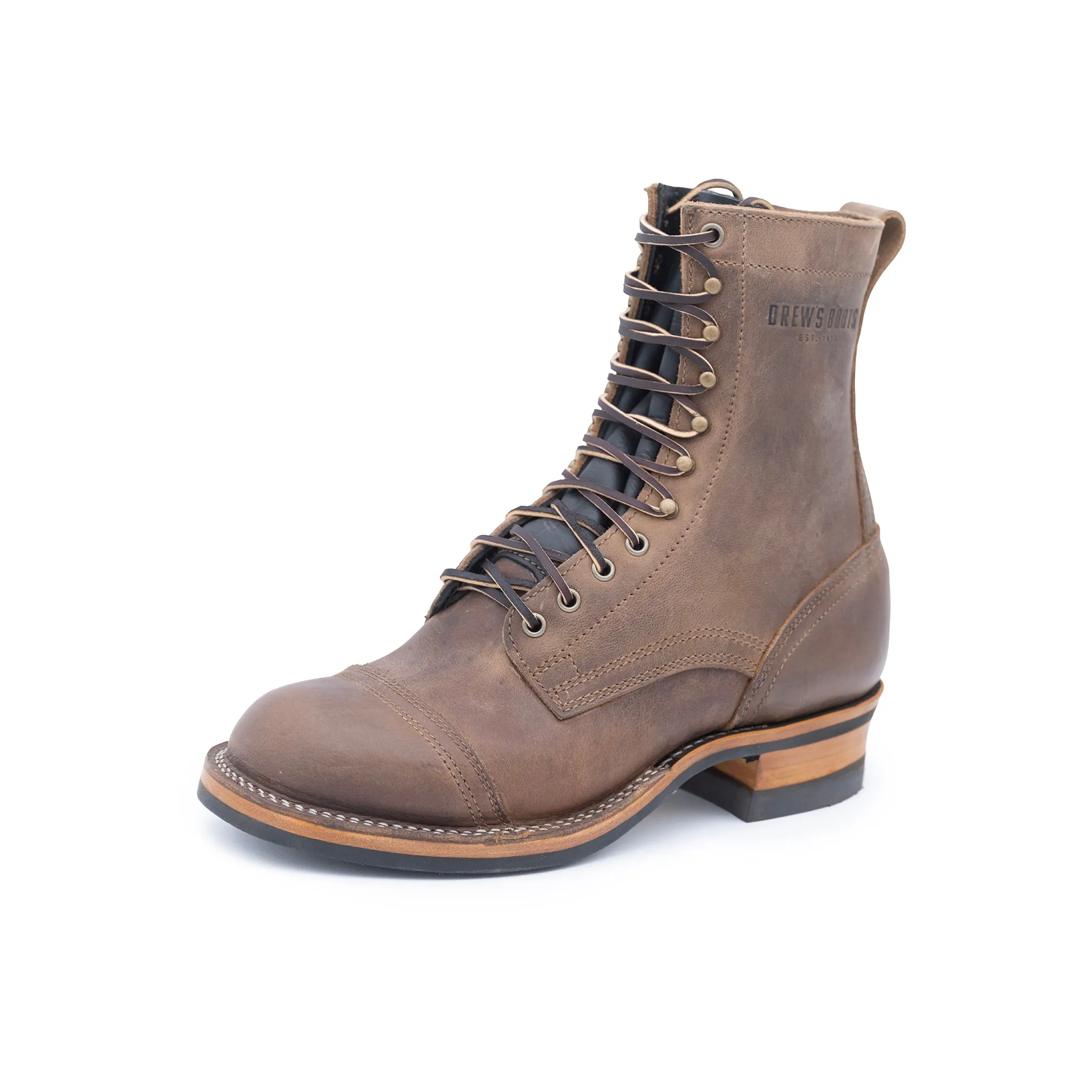 DREW'S 8-INCH WORK BOOT TOE CAP - ROWDY SMOOTH