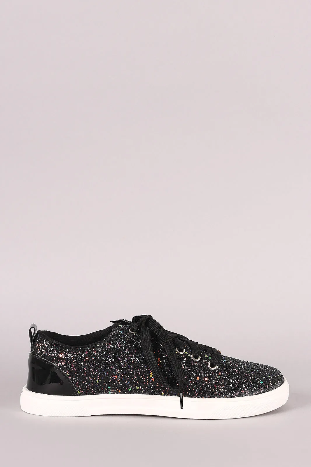 Encrusted Sparkling Glitter Lace Up Sneaker