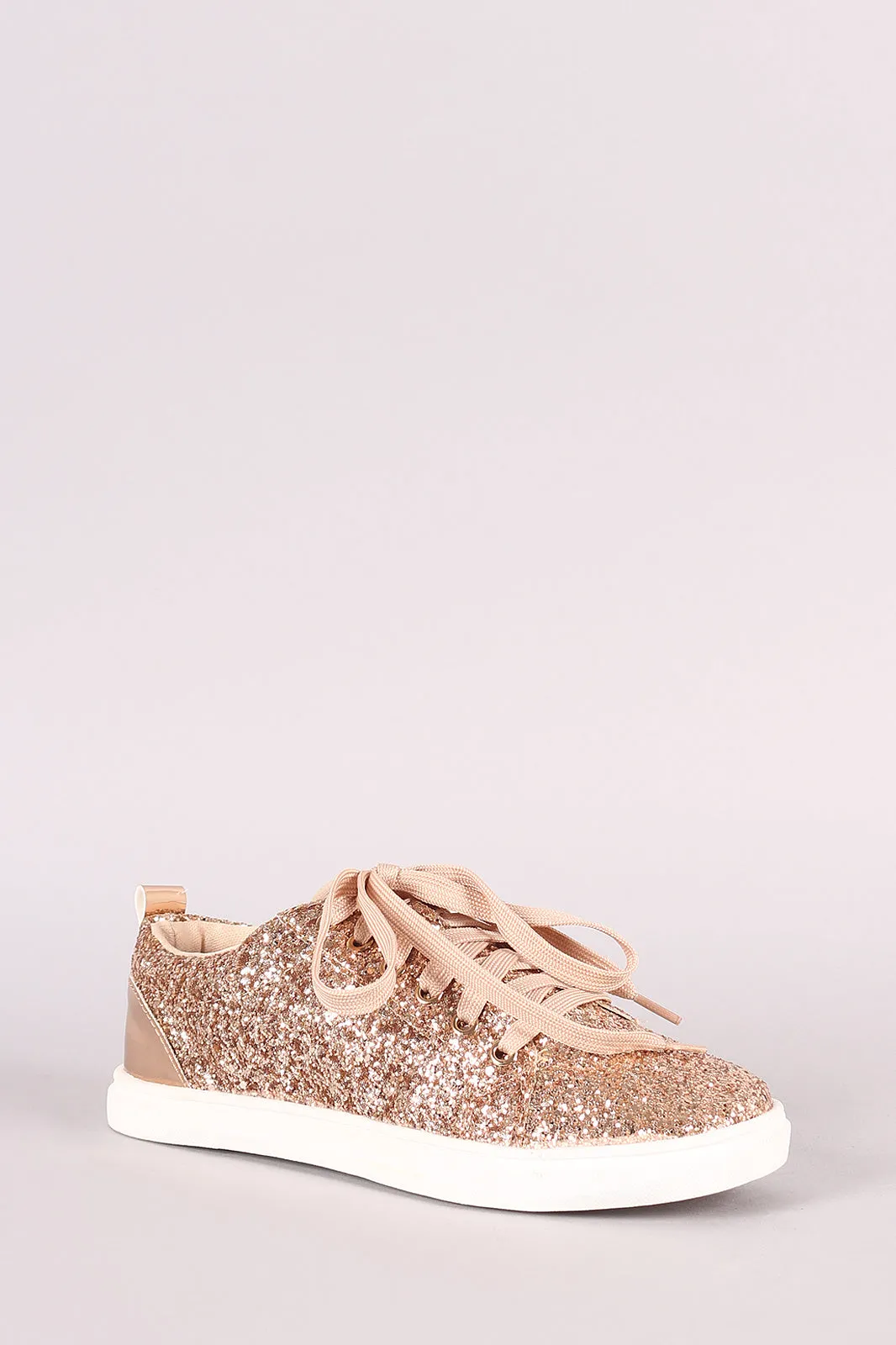 Encrusted Sparkling Glitter Lace Up Sneaker