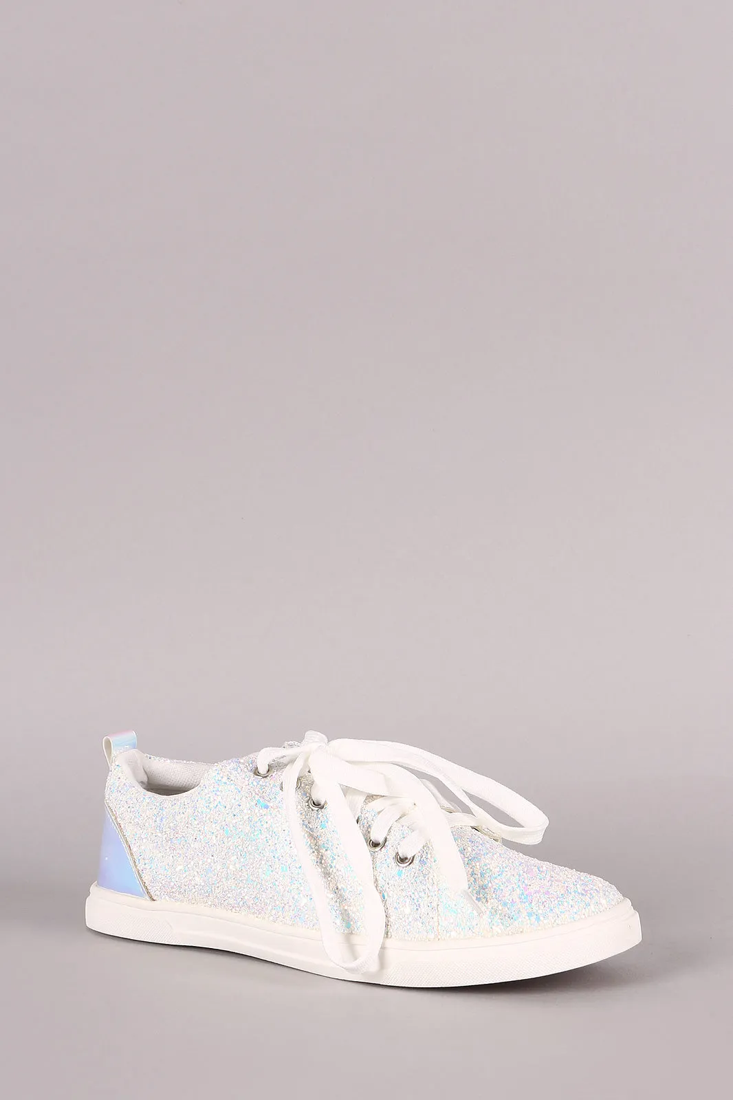 Encrusted Sparkling Glitter Lace Up Sneaker