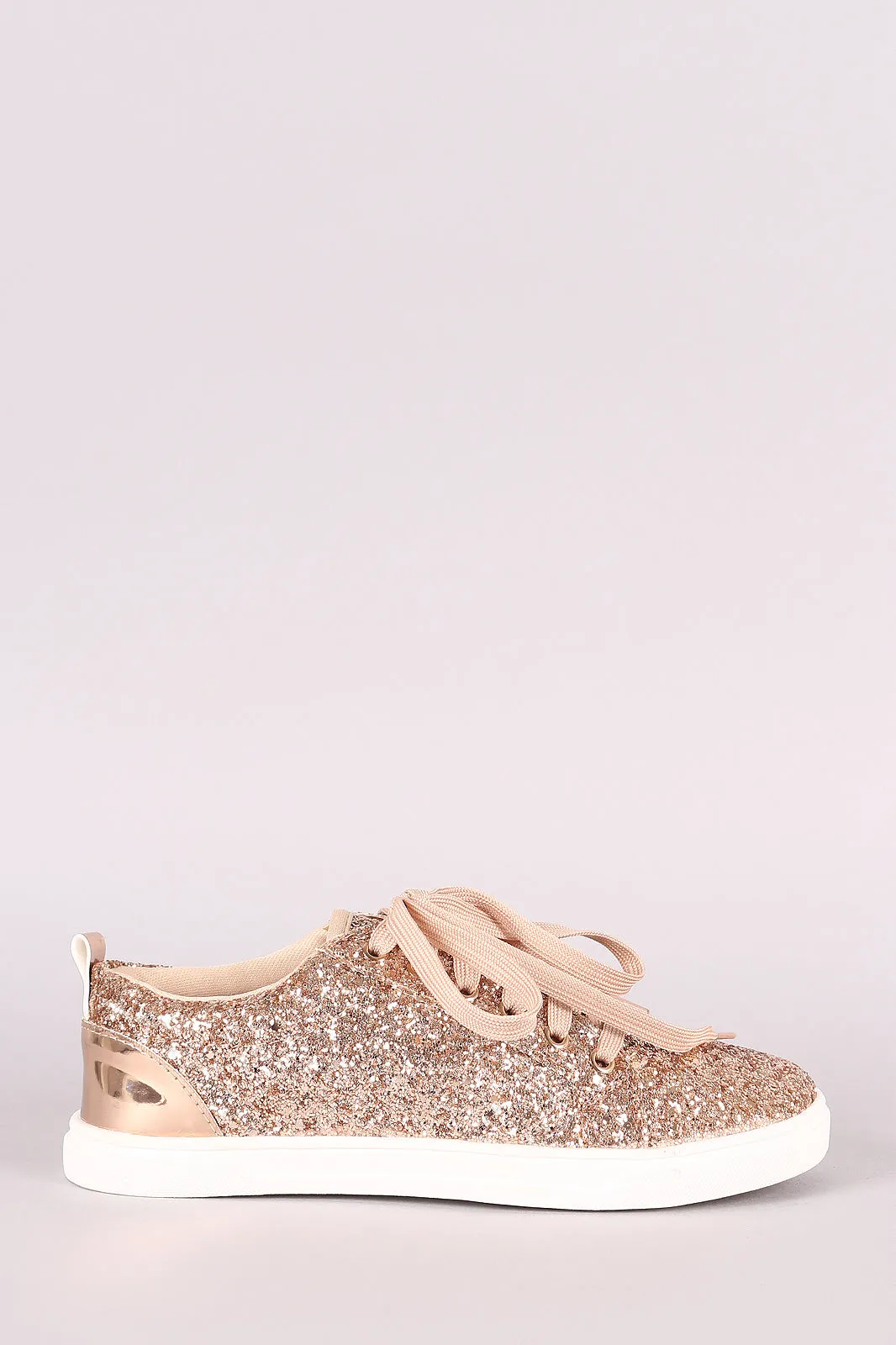 Encrusted Sparkling Glitter Lace Up Sneaker