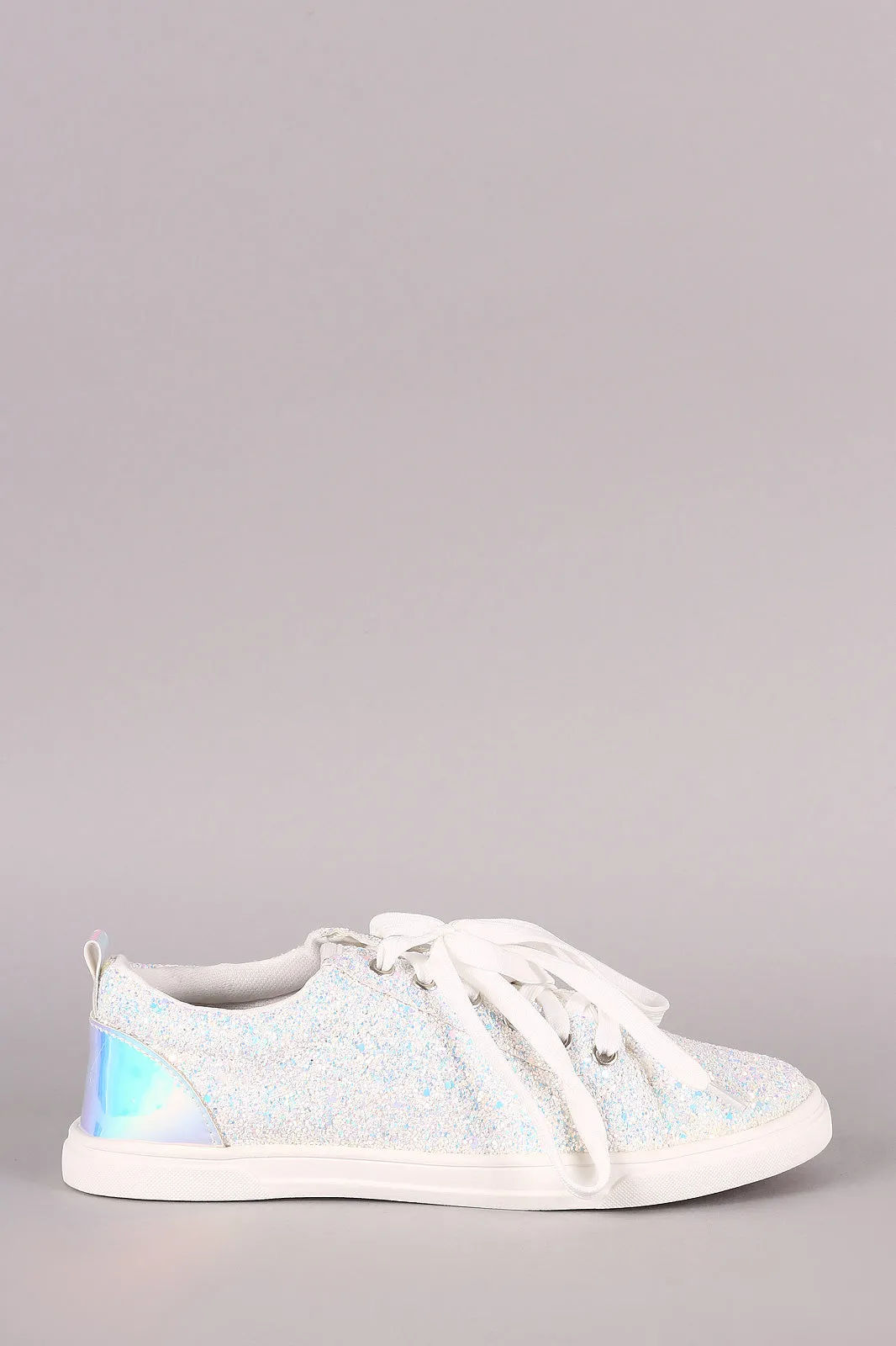 Encrusted Sparkling Glitter Lace Up Sneaker