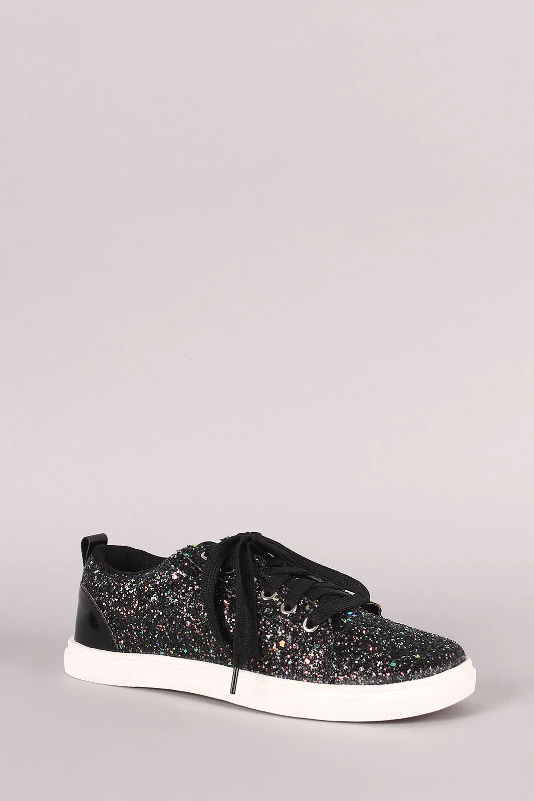 Encrusted Sparkling Glitter Lace Up Sneaker