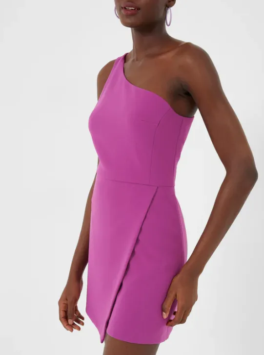 FRENCH CONNECTION WHISPER ONE SHOULDER ENVELOPE DRESS