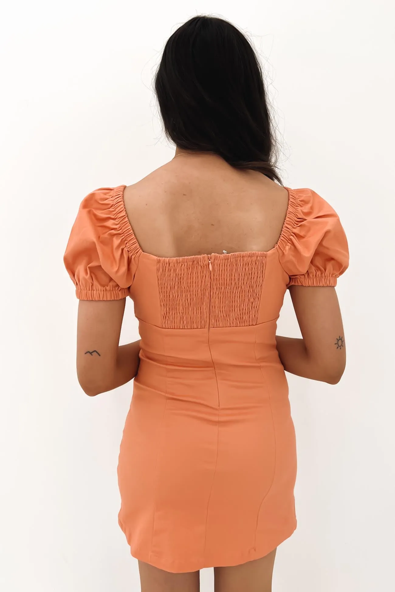 Lacy Mini Dress Papaya