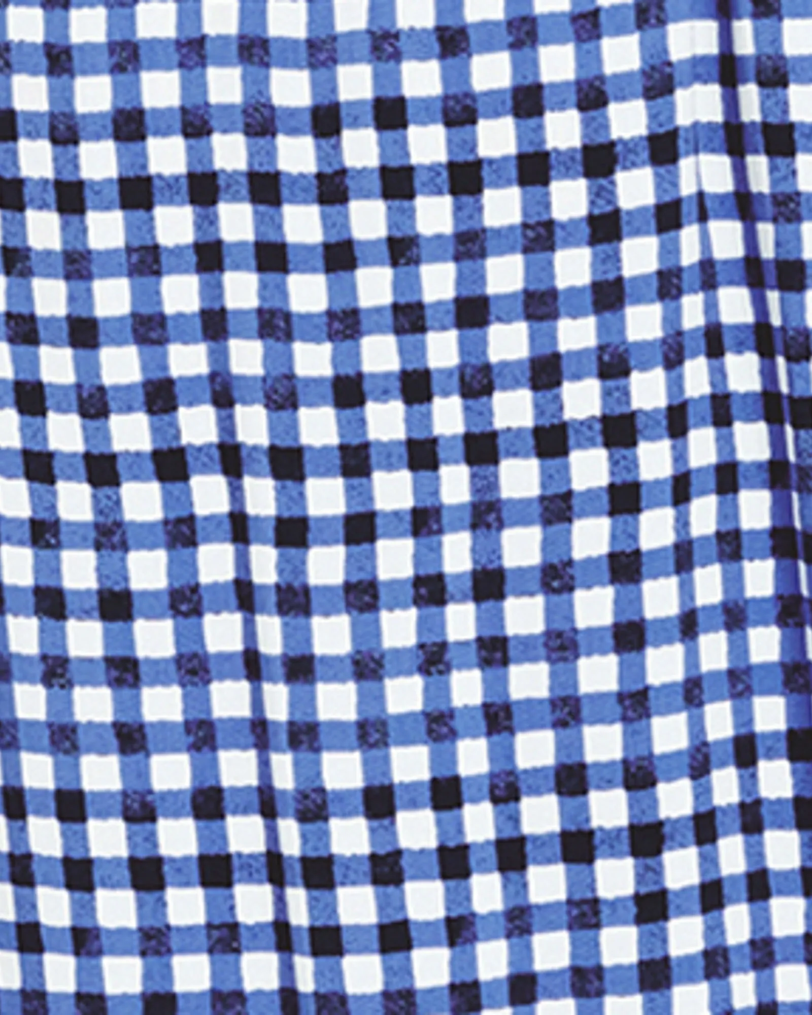 Lucine Off The Shoulder Gingham Print Dress | Cornflower Blue / White