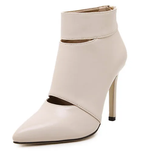 Pointed Toe Women's High Heels Ankle Boots