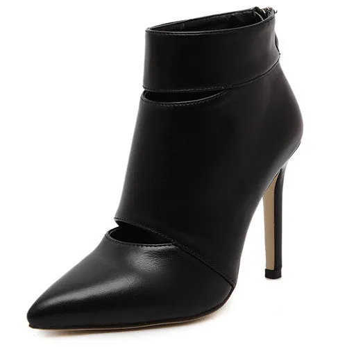 Pointed Toe Women's High Heels Ankle Boots