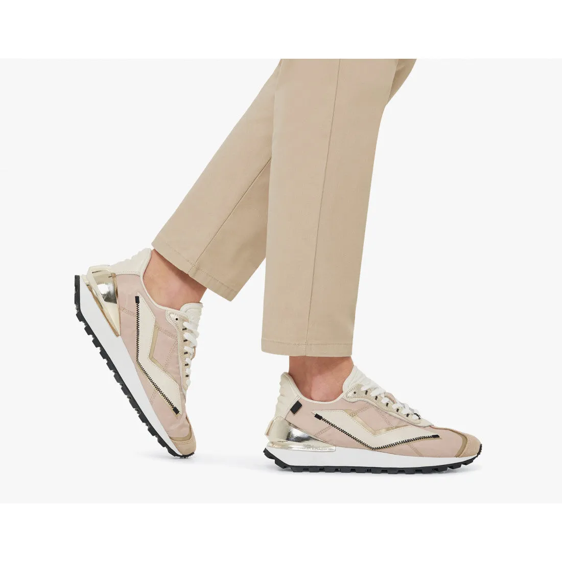 Qwark Spur Woman Beige Platinum Chunky Sneakers