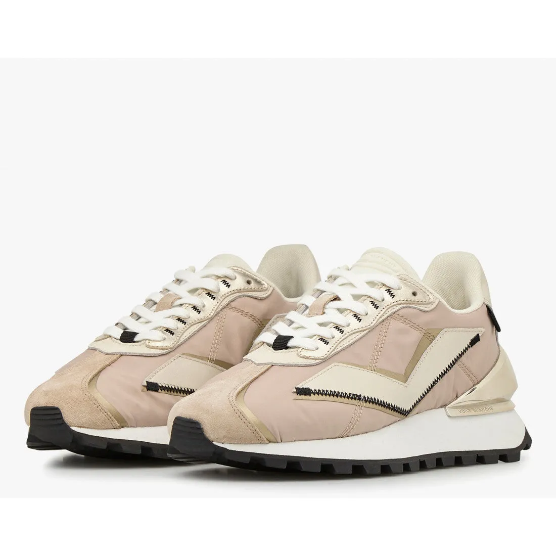 Qwark Spur Woman Beige Platinum Chunky Sneakers