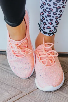 Sparkling Bright Sneakers in Dusty Rose