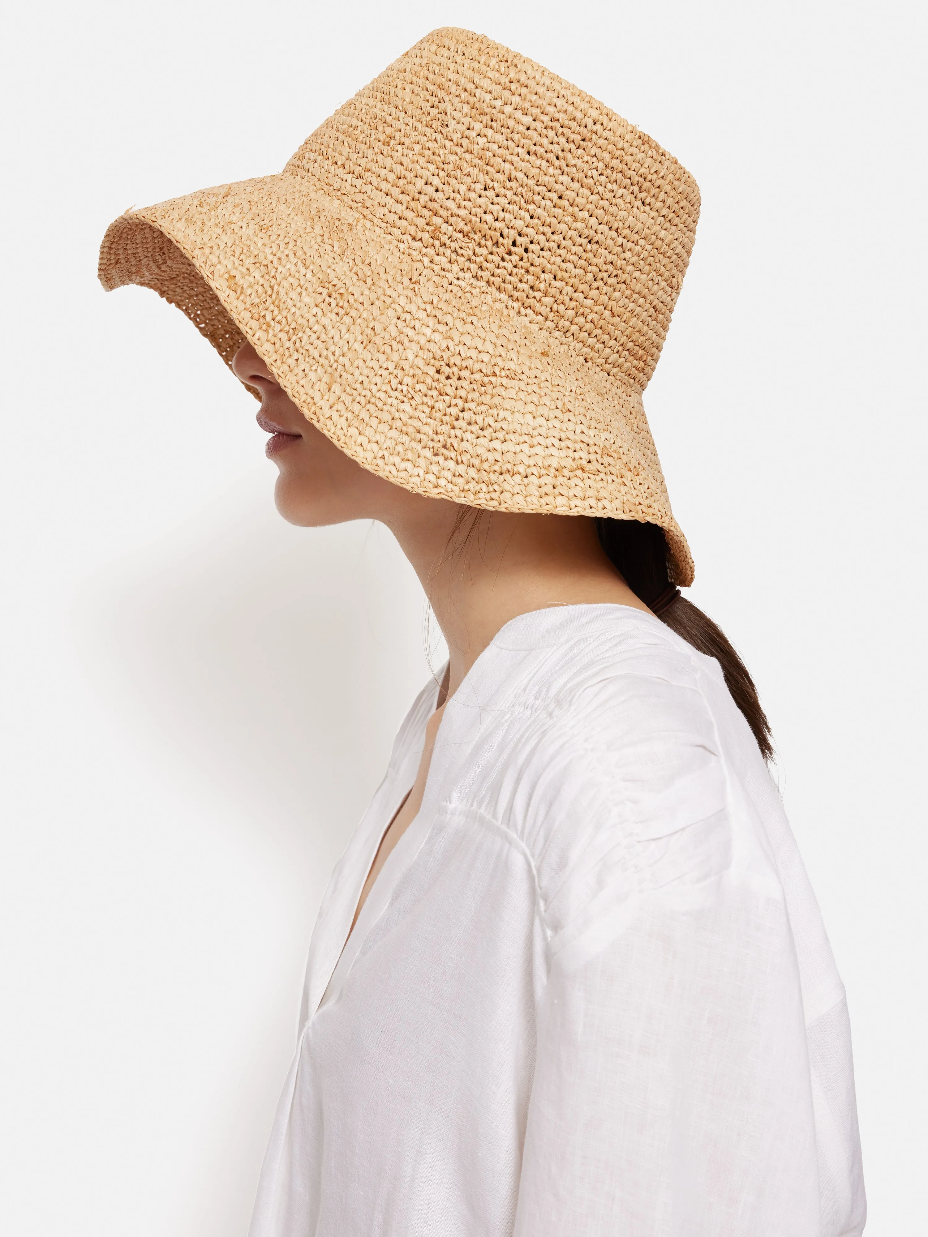 Straw Bucket Hat | Natural