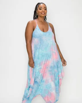 Tie Dye Harem Jumpsuit | Perry/Pink/Turquoise TD