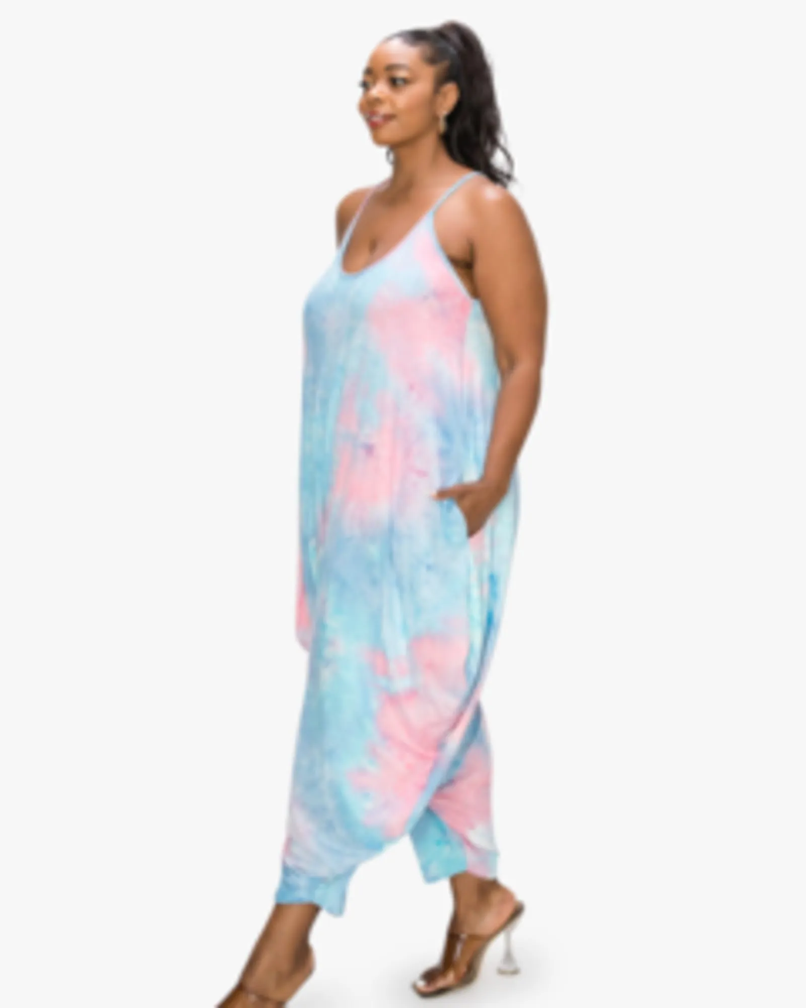 Tie Dye Harem Jumpsuit | Perry/Pink/Turquoise TD