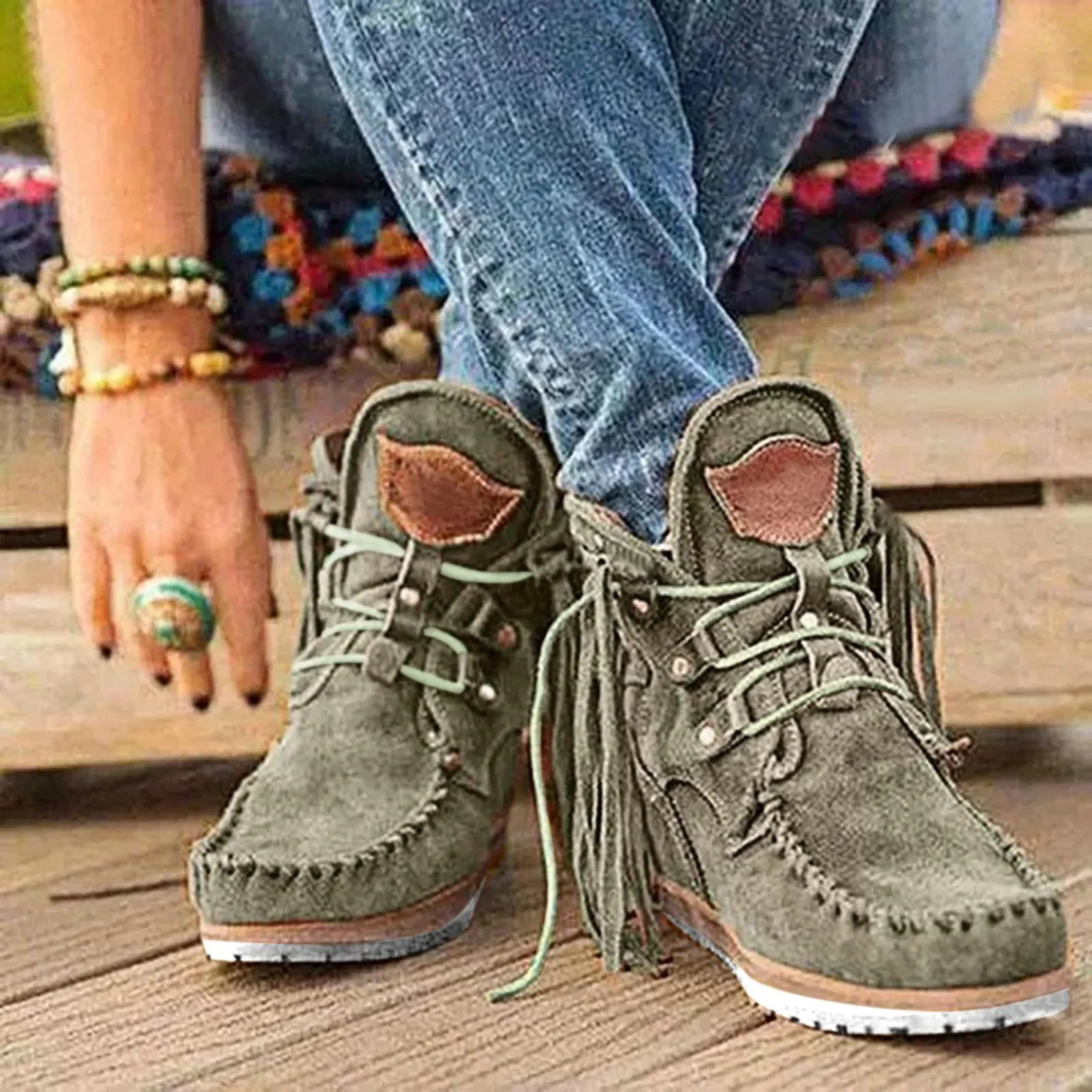 Women's Soft Ankle Toe Faux Leather Boots