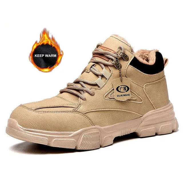 xiangtuibao   New Men's Safety Shoes Anti-Smashing Steel Toe Work Boots Outdoor Sports Indestructible Work Shoes