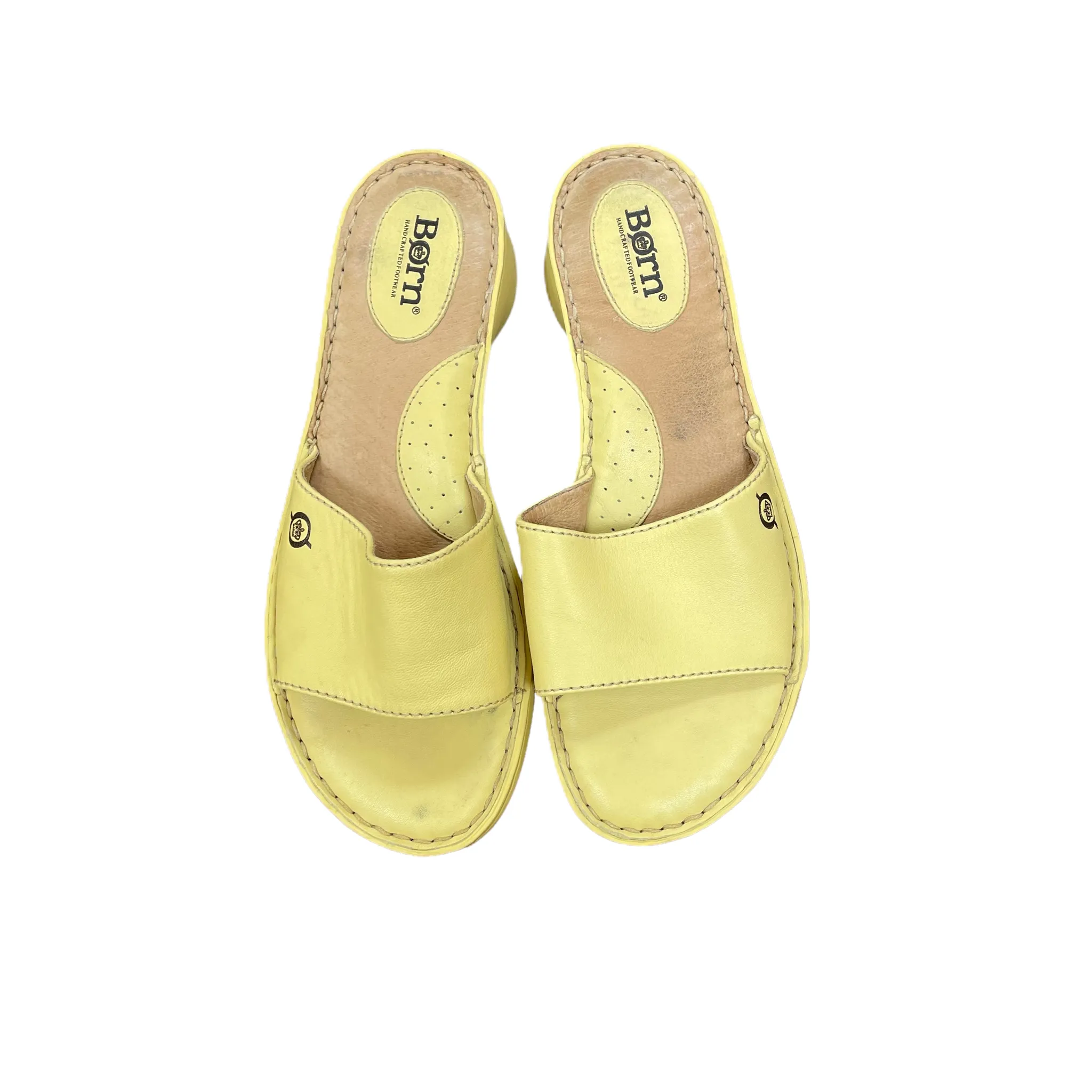 Yellow Sandals Flats By Born, Size: 8